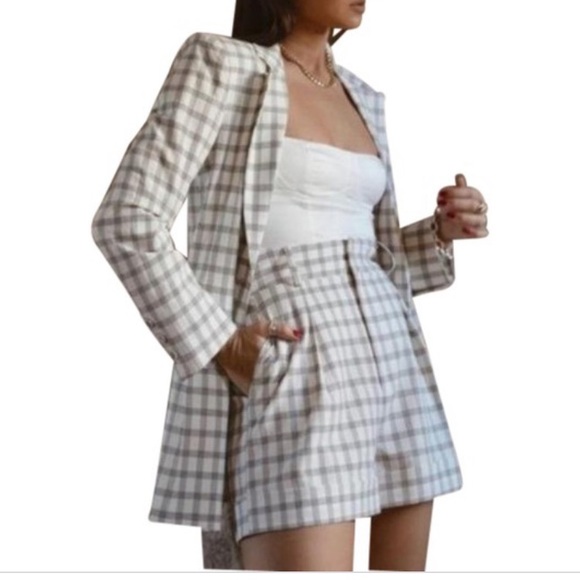 Danielle Bernstein NWT plaid blazer - Picture 4 of 7